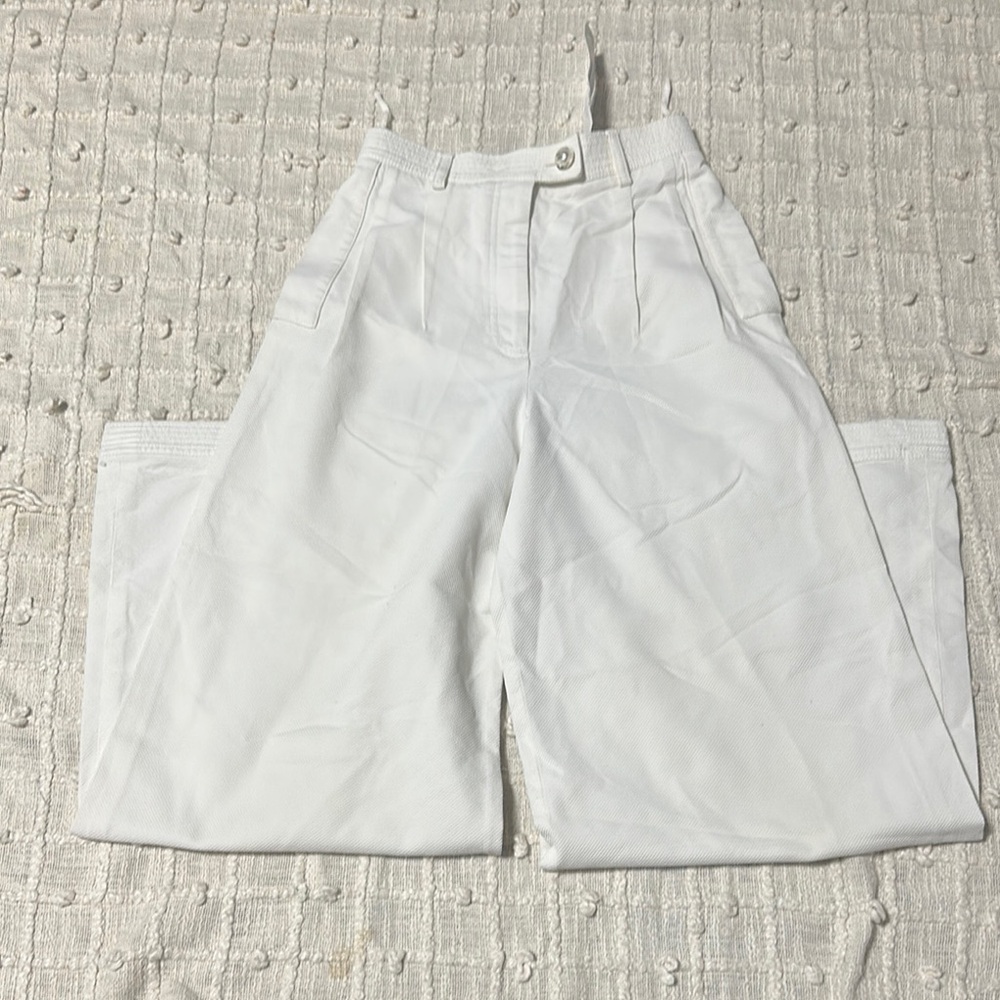 White Wide-Leg Pants